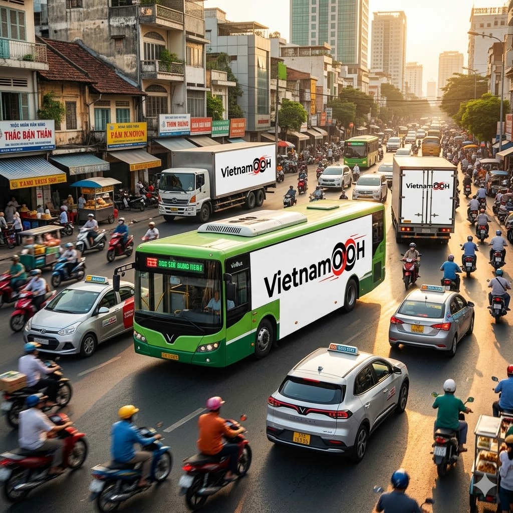 Quảng cáo xe buýt 2 tầng